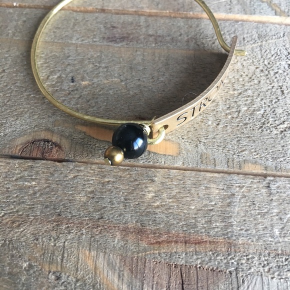 Inspirational Gemstone Bangle Bracelet - Picture 5 of 6